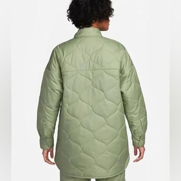 Nike NWT Essential Quilted Trench Coat Rain Repel FB8732 Oversized Women's - Picture 2 of 2